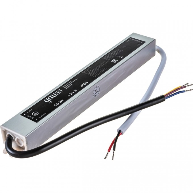 Блок питания GAUSS 50W 24V IP66 202022050 Блок питания GAUSS 50W 24V IP66 202022050