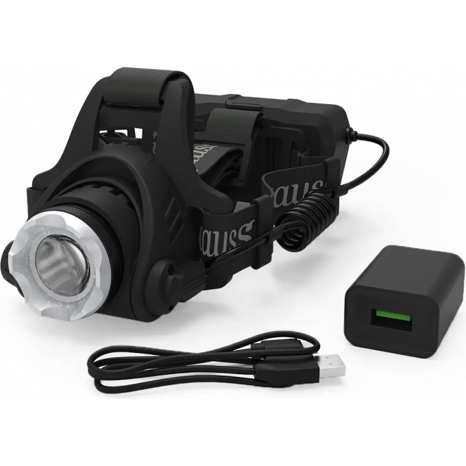 Фонарь налобный GAUSS GFL407 5W 450lm Li-ion 2400mAh LED 1/12/48 GF407 Фонарь налобный GAUSS GFL407 5W 450lm Li-ion 2400mAh LED 1/12/48 GF407