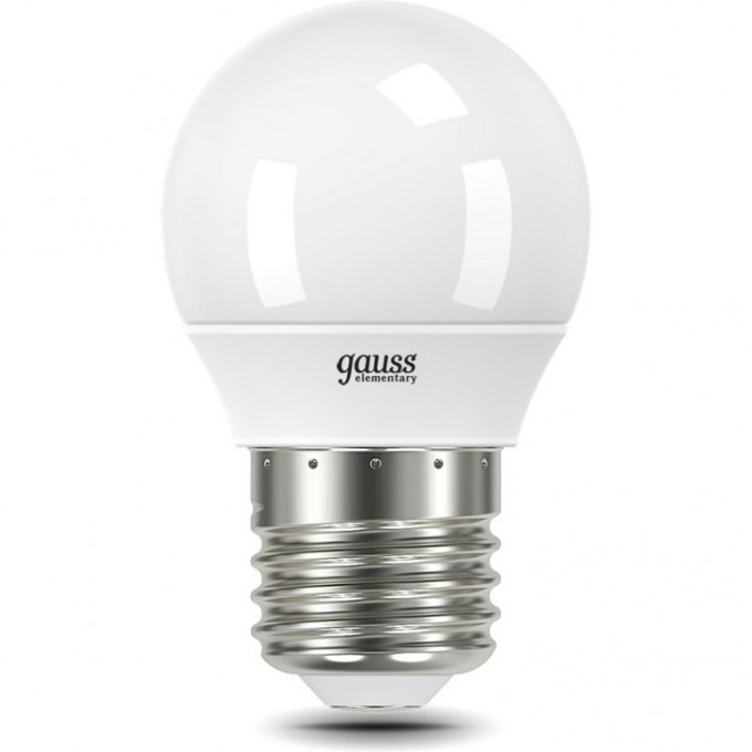 Лампа GAUSS ELEMENTARY Шар 10W 750LM 6500K Е27 LED 1/10/100 53230 Лампа GAUSS ELEMENTARY Шар 10W 750LM 6500K Е27 LED 1/10/100 53230