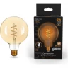 Лампа GAUSS FILAMENT G125 6W 360lm 2400К Е27 golden flexible LED 158802008