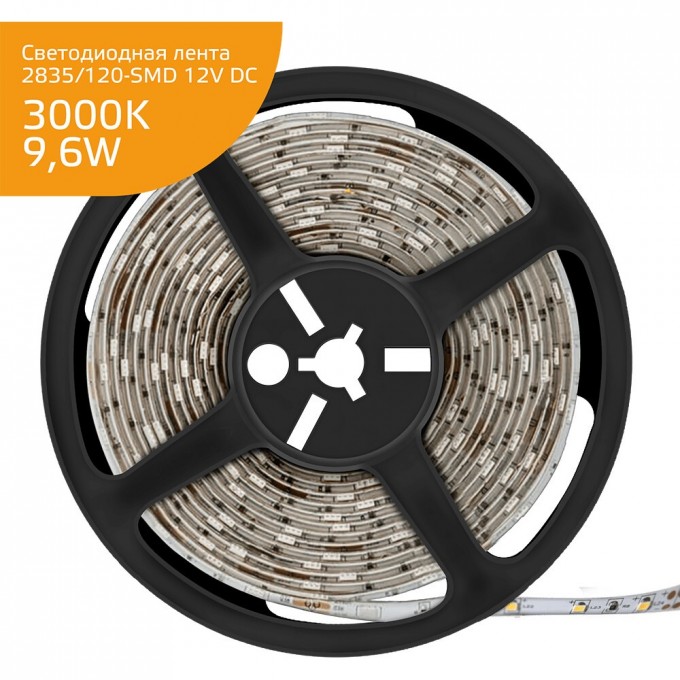 Лента GAUSS LED ELEMENTARY 2835/120-SMD 9.6W 12V DC IP66 (ZIP BAG 5 м) теплый белый 356000110 Лента GAUSS LED ELEMENTARY 2835/120-SMD 9.6W 12V DC IP66 (ZIP BAG 5 м) теплый белый 356000110