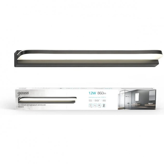 Настенный светодиодный светильник GAUSS 12W 860lm 200-240V 520mm LED BR002 Настенный светодиодный светильник GAUSS 12W 860lm 200-240V 520mm LED BR002