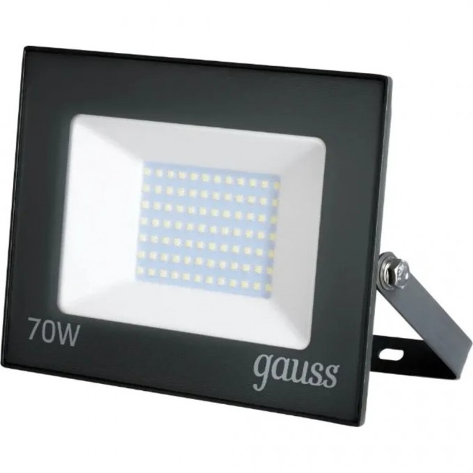 Прожектор GAUSS BASIC LED 70W 6300lm 6500K 200-240V IP65 графитовый 688100370 Прожектор GAUSS BASIC LED 70W 6300lm 6500K 200-240V IP65 графитовый 688100370