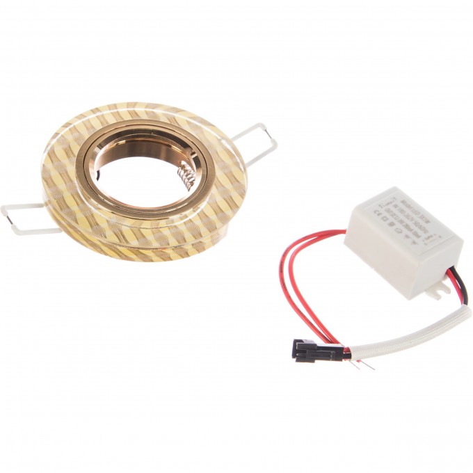 Светильник GAUSS BACKLIGHT Круг гран. Золотые нити/Золото, Gu5.3, LED 2700K 1/40 BL080 Светильник GAUSS BACKLIGHT Круг гран. Золотые нити/Золото, Gu5.3, LED 2700K 1/40 BL080