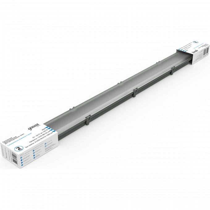 Светильник линейный GAUSS LITE СПП-Т8-G13 220-230V 1276*86*55мм для LED ламп 2х1200мм 1/12 909437212 Светильник линейный GAUSS LITE СПП-Т8-G13 220-230V 1276*86*55мм для LED ламп 2х1200мм 1/12 909437212