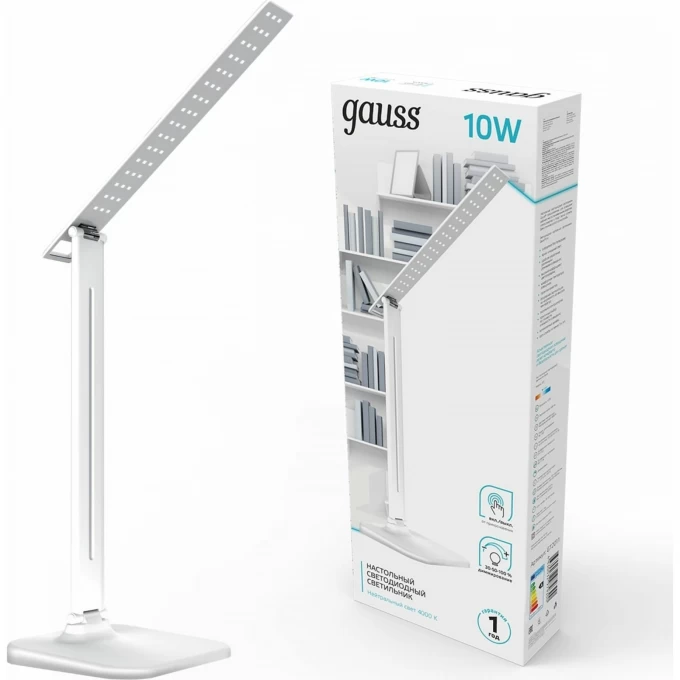 Светильник настольный GAUSS GTL201 580lm 170-265V белый LED 1/10/40 GT2011 Светильник настольный GAUSS GTL201 580lm 170-265V белый LED 1/10/40 GT2011