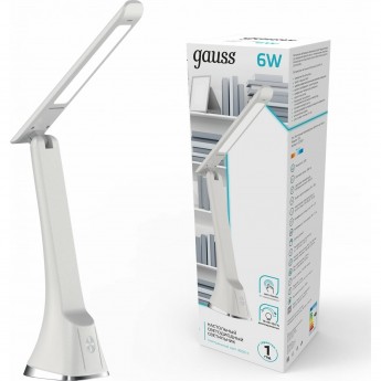 Светильник настольный GAUSS GTL203 380lm 170-265V белый LED 1/20 Светильник настольный GAUSS GTL203 380lm 170-265V белый LED 1/20